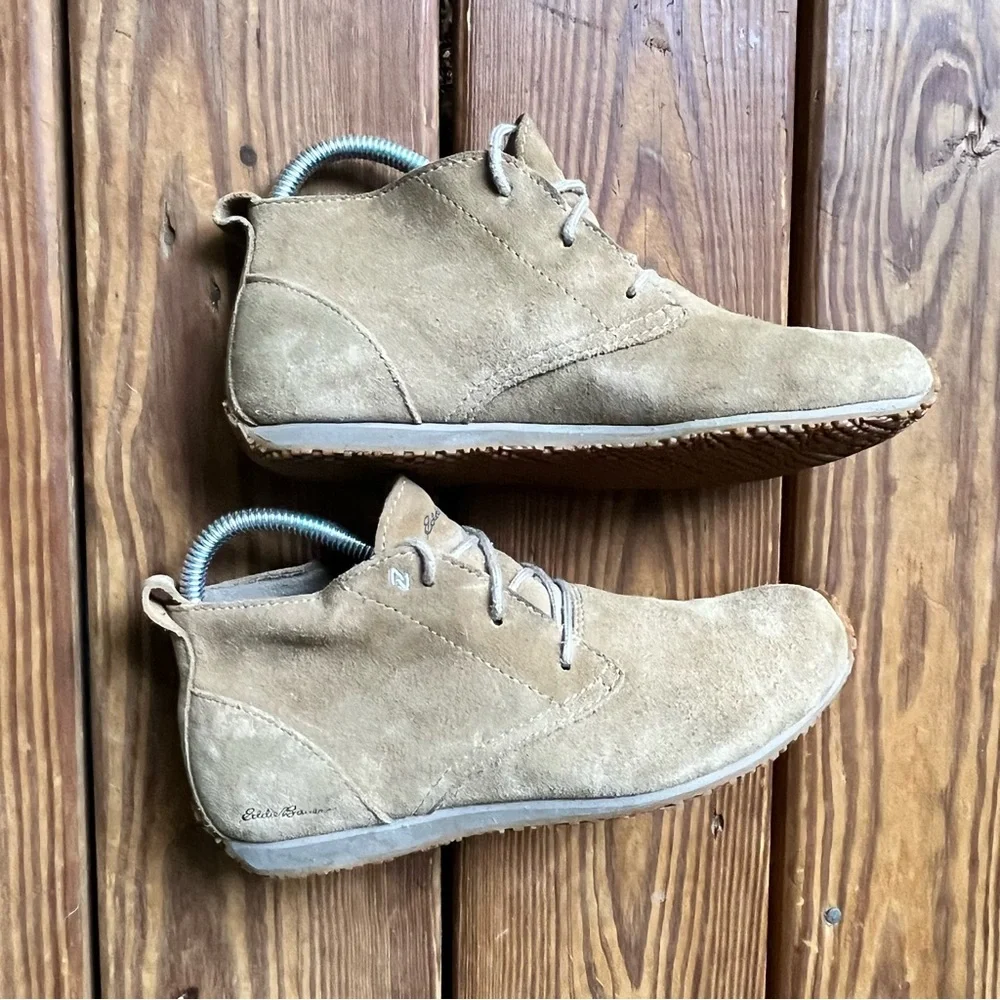 Eddie Bauer Transition Chukka Boot Suede Lace Up Walking Women's 6 Tan